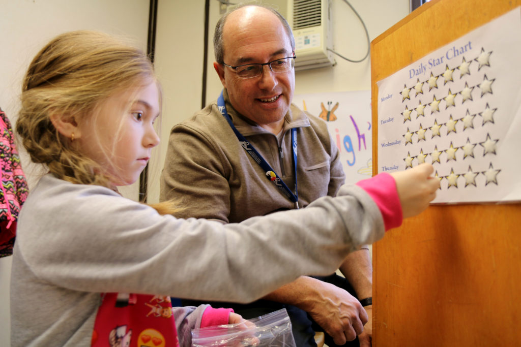 student placing starts on poster