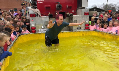 man standing in water
