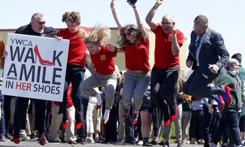 students in parade