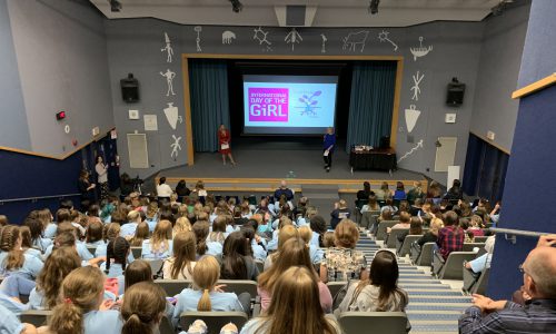 female students attending seminar