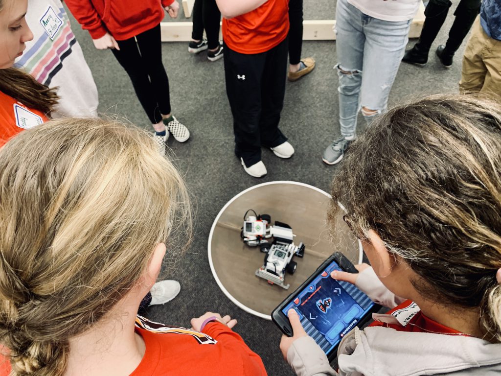 students competing in Robotics Competition