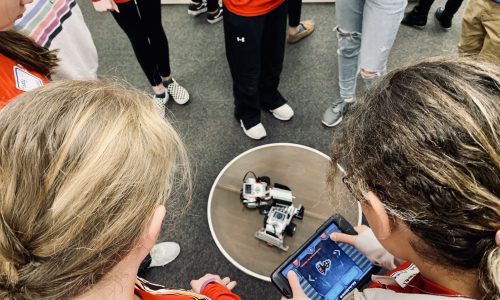 students competing in Robotics Competition