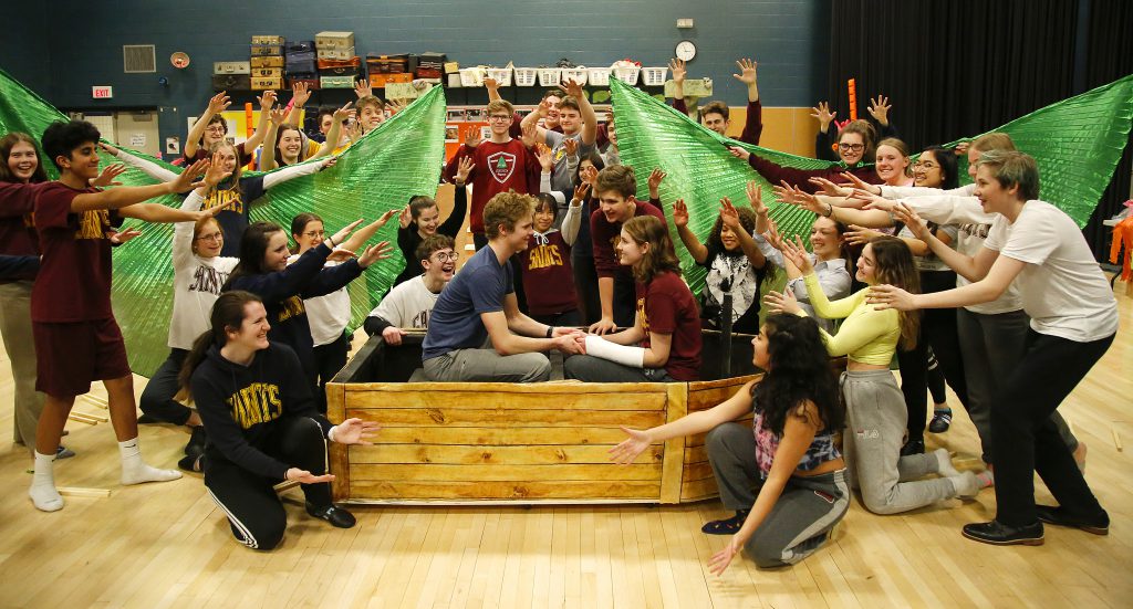 student rehearsing Little Mermaid