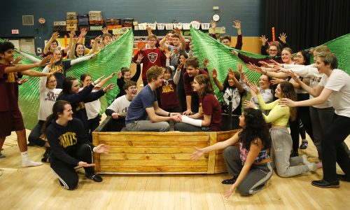 student rehearsing Little Mermaid
