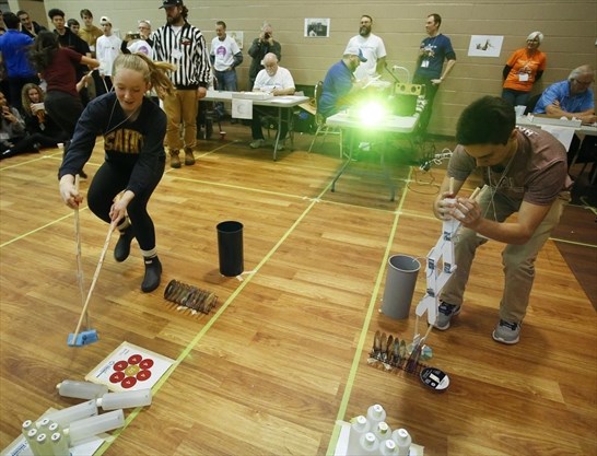 students partaking in engineering competitions