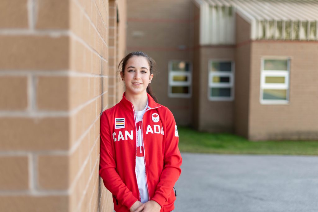 Photo of Ava Stewart in Team Canada gear.