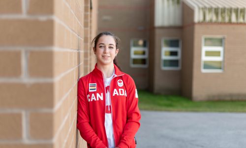 Photo of Ava Stewart in Team Canada gear.