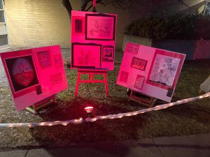 Art displayed from visual arts program.