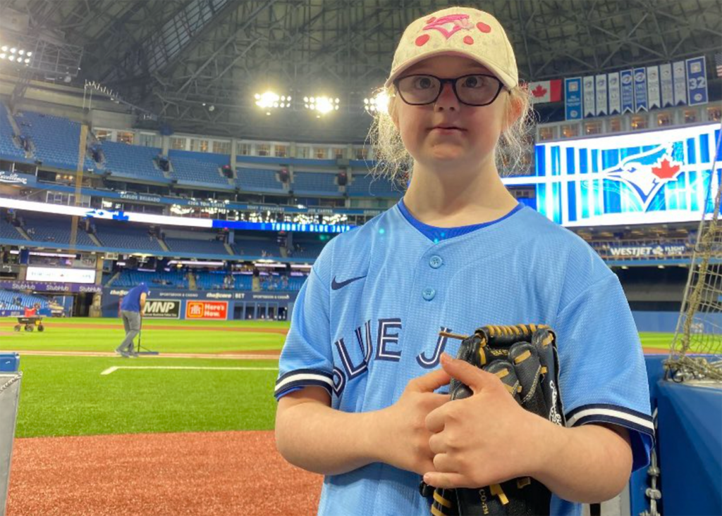 Girl in Jays uniform