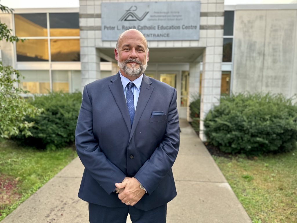 Peterborough City Trustee John Connolly outside the Board office
