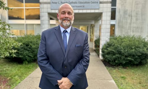 Peterborough City Trustee John Connolly outside the Board office