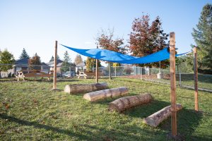Photo of seating in MOD outdoor classroom.