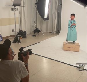 Photo of Carter at Sick Kids photoshoot. 