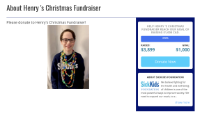 Henry fundraising page