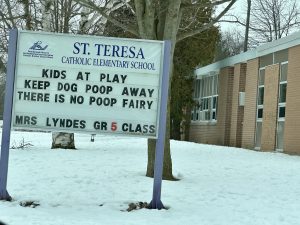 School Welcome Sign outside 