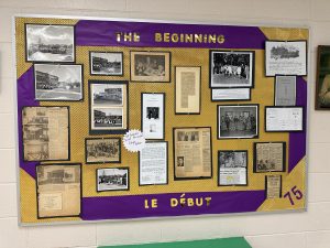 Memory board of old school photos