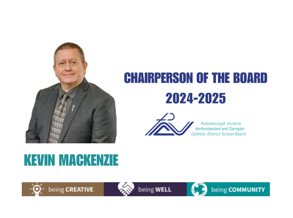 photo of board chair with text