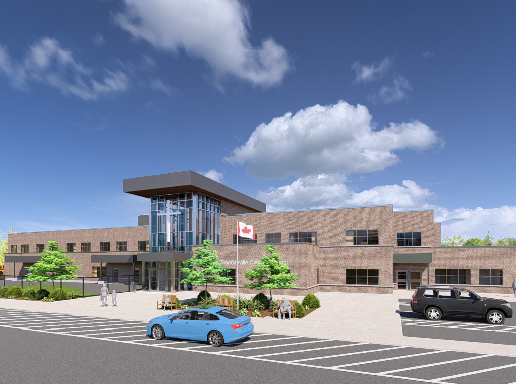 Artist rendering of new Clarington school