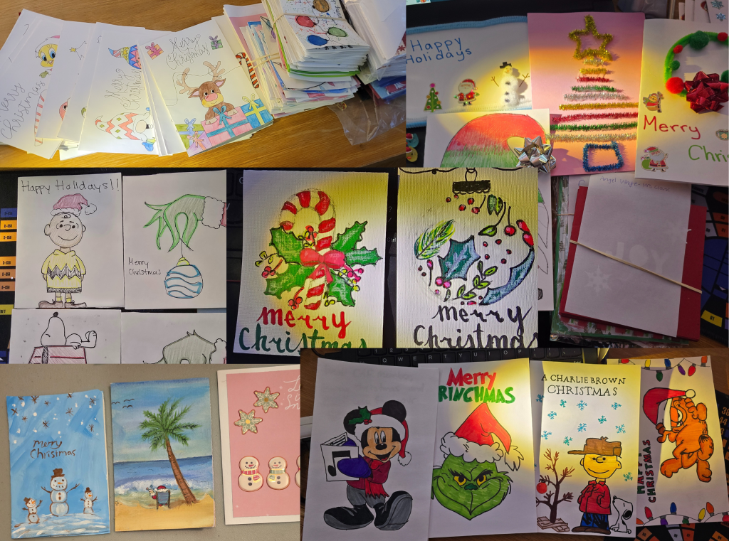 Mosaic image of Christmas Cards.