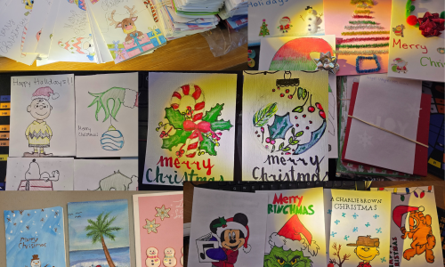 Mosaic image of Christmas Cards.