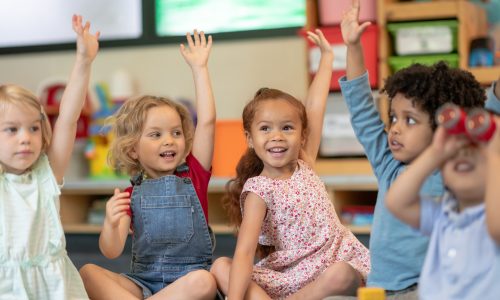 Group of students in class