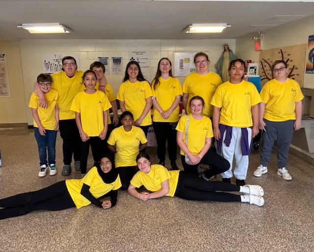 Group of students pose for a photo.