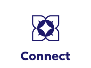 Flower with the word Connect.