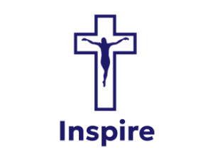 Cross with the word Inspire.