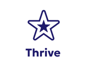 Star with the word Thrive.