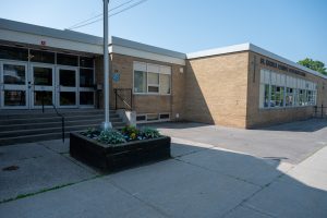 Exterior of St. Michael Catholic Elementary School in Cobourg.
